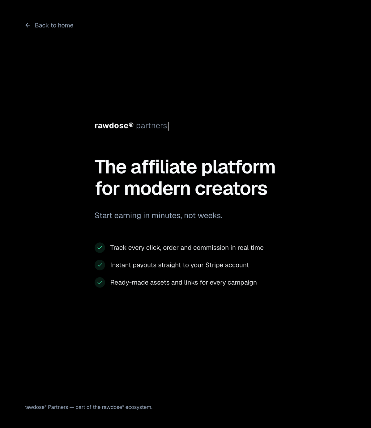 Introducing rawdose© Partners